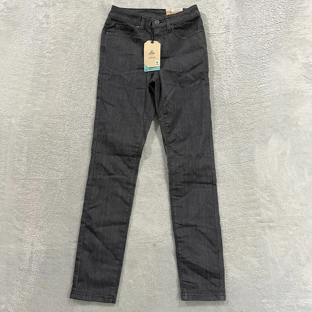 prAna Kayla Jean Women 00 24 Short Organic Cotton Stretch Denim 30